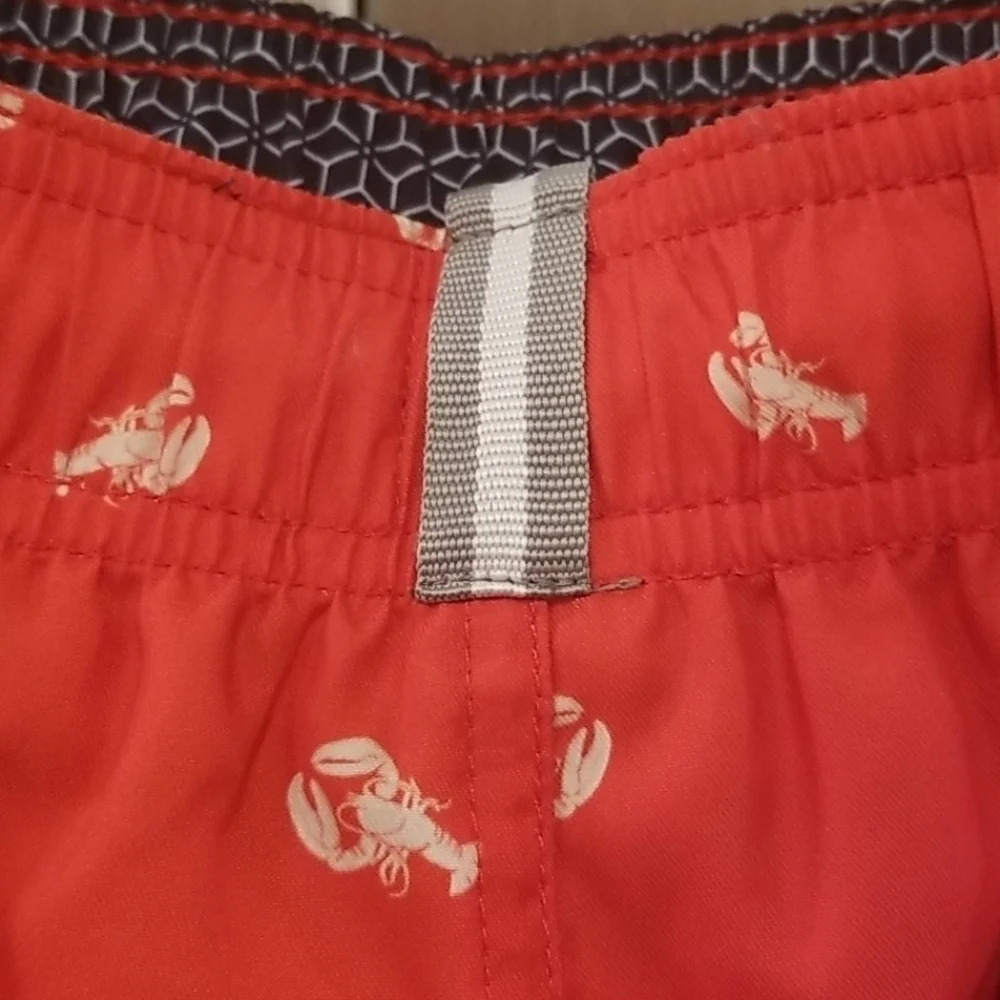 💕TED BAKER💕 Nippy Lobster Print Swim Shorts RED